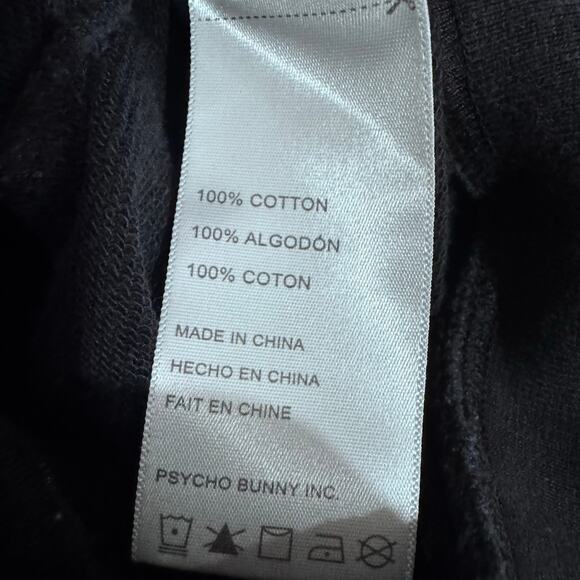 Psycho Bunny Boys Hoodie L Fits 12 Black Patch Graphic Pullover Streetwear - Picture 5 of 10